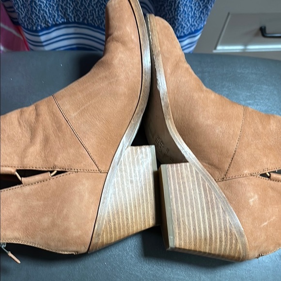 Eileen Fisher Tote Beige Earth Heeled Bootie Sz 8.5 Retail $225 - Picture 3 of 6